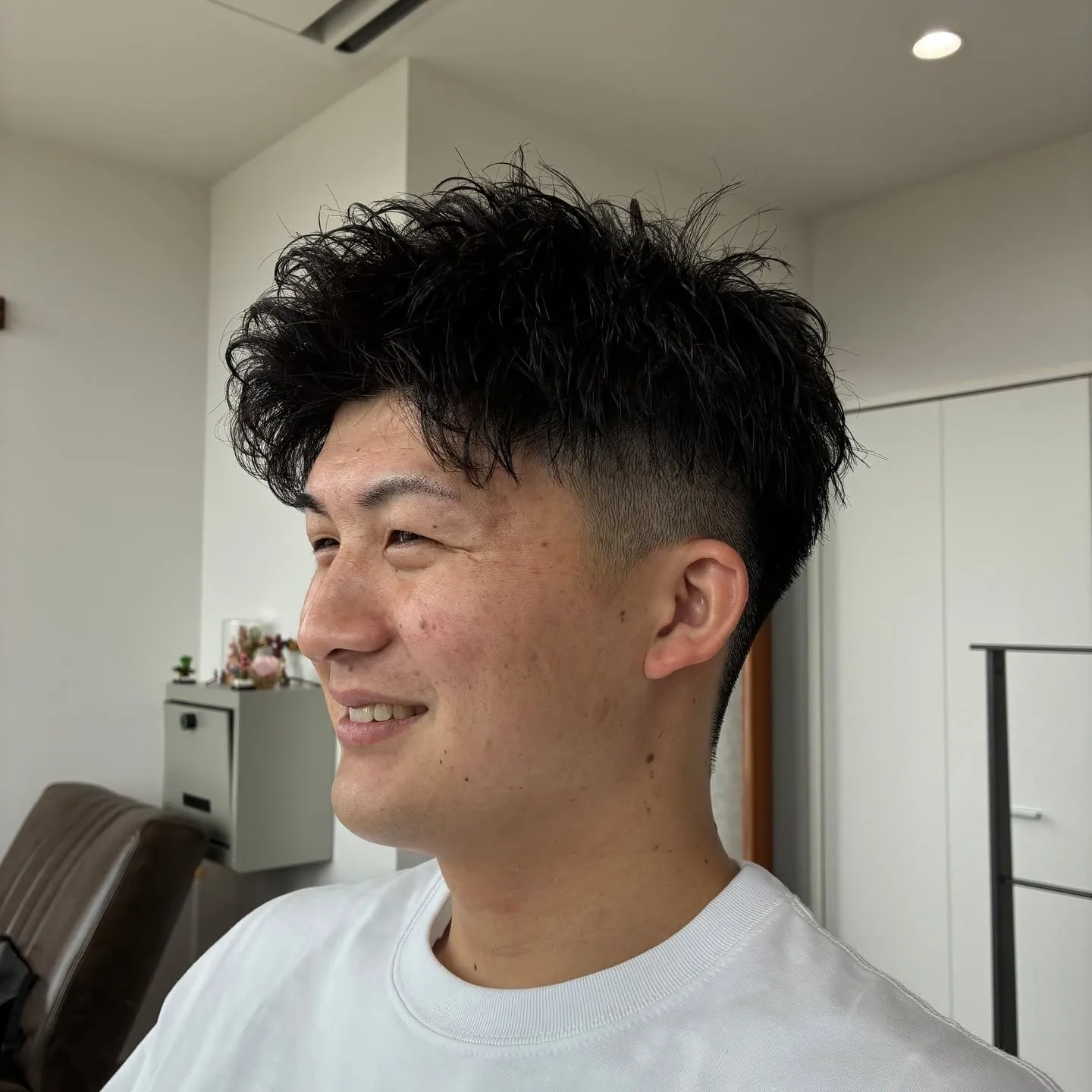 アップバングショートヘア💇