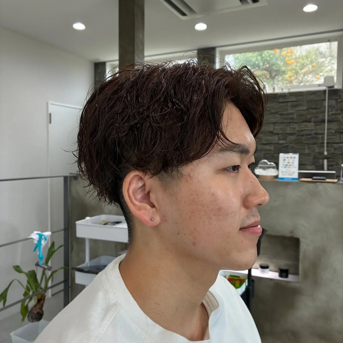 波巻きパーマ🧑‍🦱