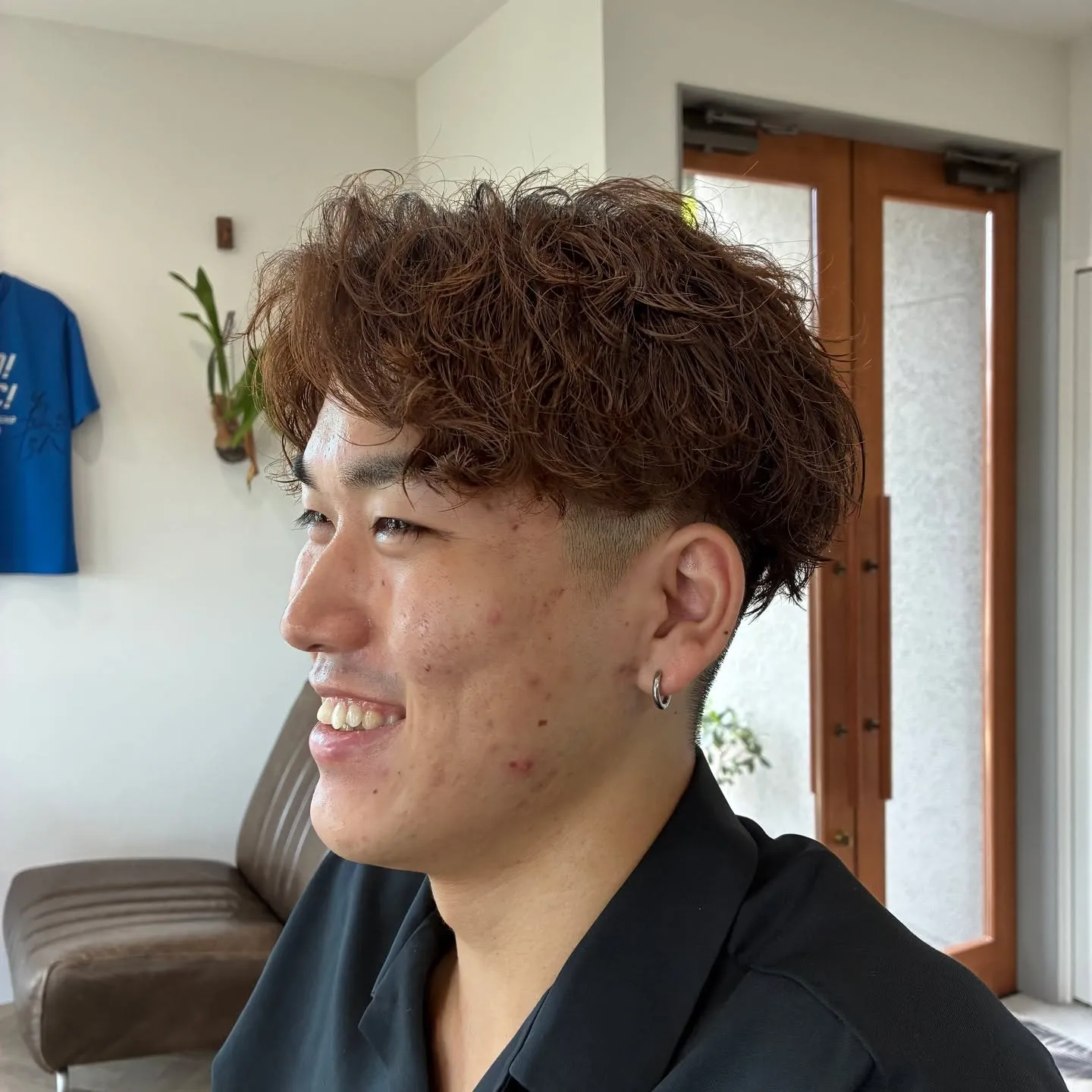 波巻きパーマ🧑‍🦱