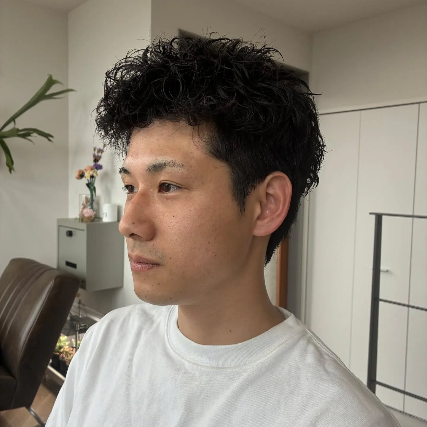 スパイキーショート×ニュアンスパーマ🧑‍🦱