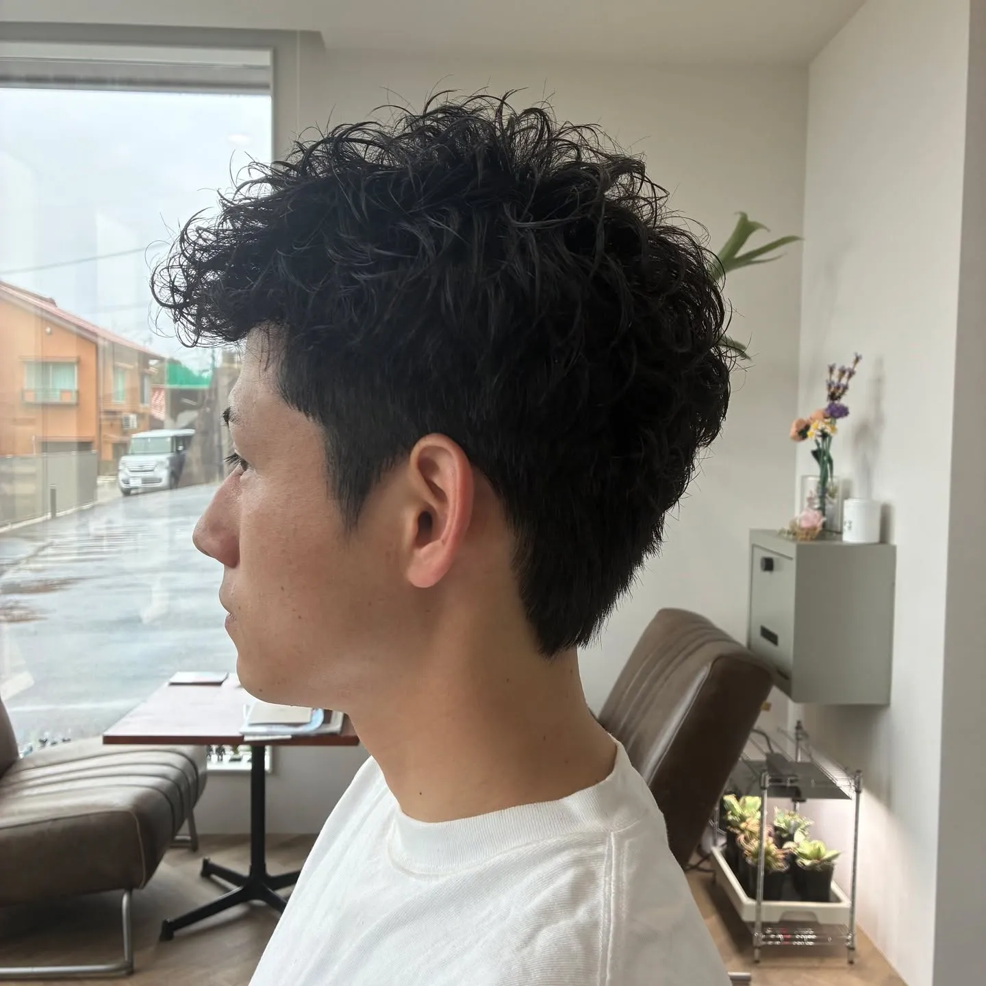 スパイキーショート×ニュアンスパーマ🧑🦱